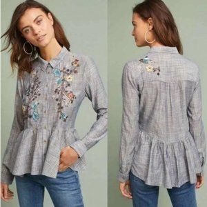 Anthropologie HD in Paris Ella Peplum Button Up